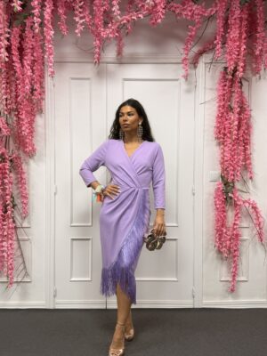 Vestido Corto Flecos